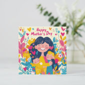 Carte de fête des mères conte de fées (Debout devant)