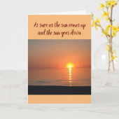 Carte de fête des mères — coucher du soleil (Fleur jaune)