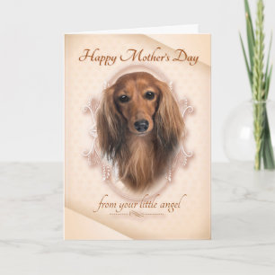 Carte de fête des mères Dachshund amusante