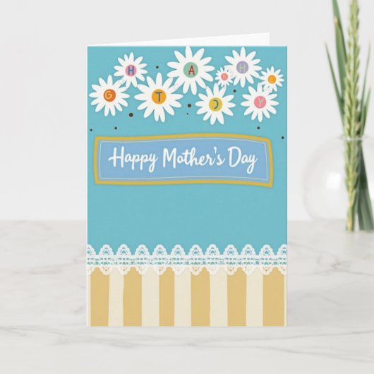Carte de Fête des Mères Daisy Happy (Devant)