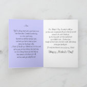 Carte de fête des mères de fleurs violettes (Intérieur)