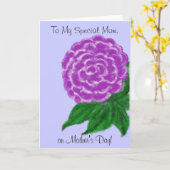 Carte de fête des mères de fleurs violettes (Fleur jaune)