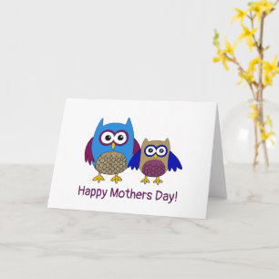 Carte de fête des mères de hibou