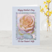 Carte de fête des mères de la femme du pasteur (Fleur jaune)