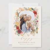 Carte de fête des mères de la fleur de Boho Tropic (Devant)