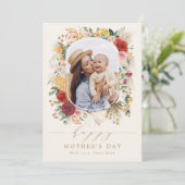 Carte de fête des mères de la fleur de Boho Tropic (Debout devant)