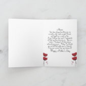 Carte de fête des mères de l'amour du pavot (Intérieur)