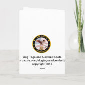 Carte de fête des mères de l'étoile d'or militaire (Dos)