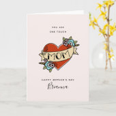 Carte de fête des mères de maman dure (Fleur jaune)