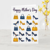 Carte de fête des mères de mode chic (Fleur jaune)