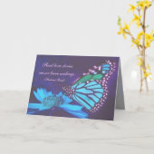 Carte de fête des mères de papillons bleus (Fleur jaune)