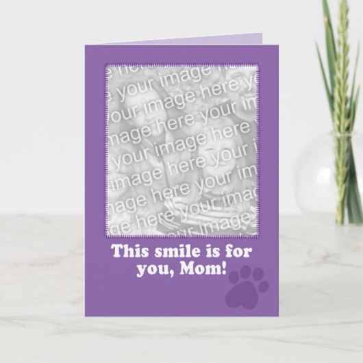 Carte de fête des mères de votre Carte photo de ch (Devant)