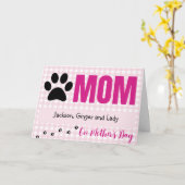 Carte de fête des mères des animaux de compagnie (Fleur jaune)