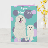 Carte de fête des mères des Grands Pyrénées (Fleur jaune)