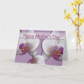 Carte de fête des mères d'orchidées (Fleur jaune)