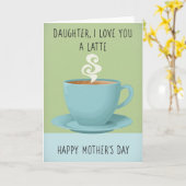 Carte de fête des mères douce Latte (Fleur jaune)