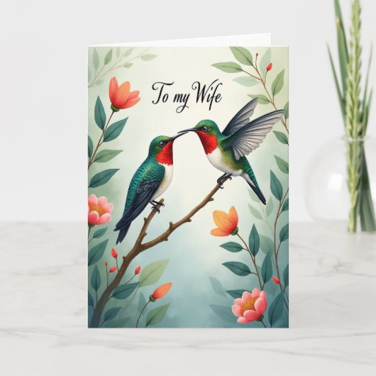 Carte de fête des mères douce Ruby Birds (Devant)