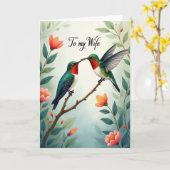 Carte de fête des mères douce Ruby Birds (Fleur jaune)