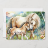 Carte de fête des mères du cheval et du poulain (Devant)