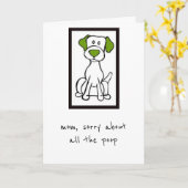 Carte de fête des mères - Du chien - Labrador (Fleur jaune)