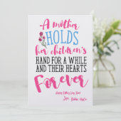 Carte de fête des mères du coeur - Citation de mam (Debout devant)