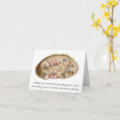 Carte de fête des mères Échidné (Fleur jaune)