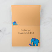 Carte de fête des mères Eléphants mignons personna (Intérieur)