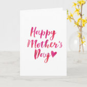 Carte de Fête des Mères en aquarelle (Fleur jaune)