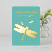 Carte de fête des mères en feuille d'or (Debout devant)