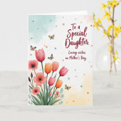 Carte de Fête des Mères en fleurs (Fleur jaune)
