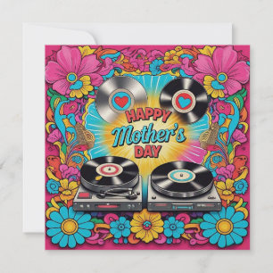 Carte de fête des mères en perles des années 1960