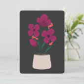 Carte de fête des mères en pot aux fleurs mignonne (Debout devant)