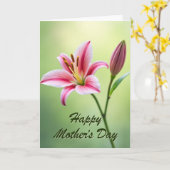 Carte de fête des mères Fleur de Fuchsia (Fleur jaune)