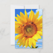 Carte de fête des mères Fleur de soleil et abeille (Dos)