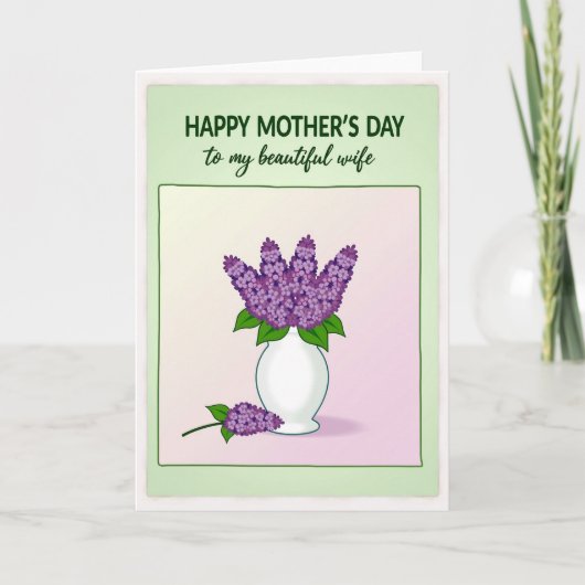 Carte de fête des mères Fleur violette douce (Devant)