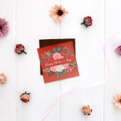 Carte de Fête des Mères Fleurale Aquarelle Rose Ro