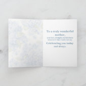 Carte de Fête des Mères Fleurie Hydrangea Bleue Ca (Intérieur)