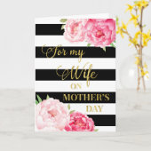 Carte de Fête des Mères Fleurs Black Pink pour Épo (Fleur jaune)