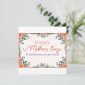 Carte de Fête des Mères Fleurs Joyeuse (Debout devant)