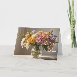 Carte de fête des mères Fleurs Magnifiques