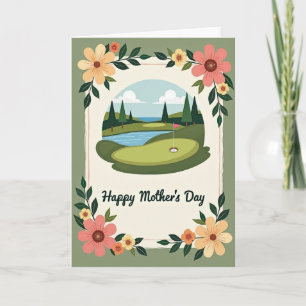 Carte de Fête des Mères Floral Landscape