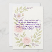 Carte de Fête des Mères Florale (Dos)