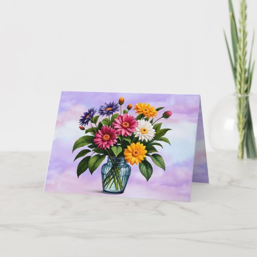 Carte de fête des mères florale (Devant)
