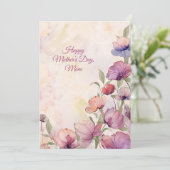 Carte de fête des mères florale aquarelle (Debout devant)
