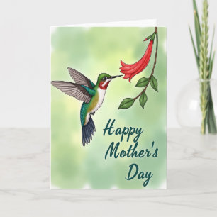 Carte de fête des mères florale Jewel Bird