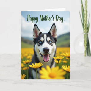 Carte de fête des mères florale Joie canine