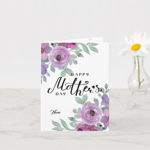 Carte de Fête des Mères Florale Joyeuse