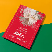 Carte de fête des mères florale pastel rustique