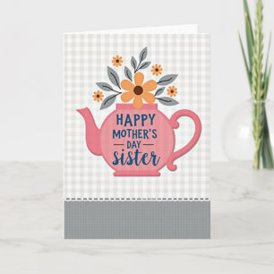 Carte de Fête des Mères Florale pour le Thé