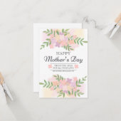 Carte de fête des mères florale romantique rêveuse (Devant/Arrière en situation)